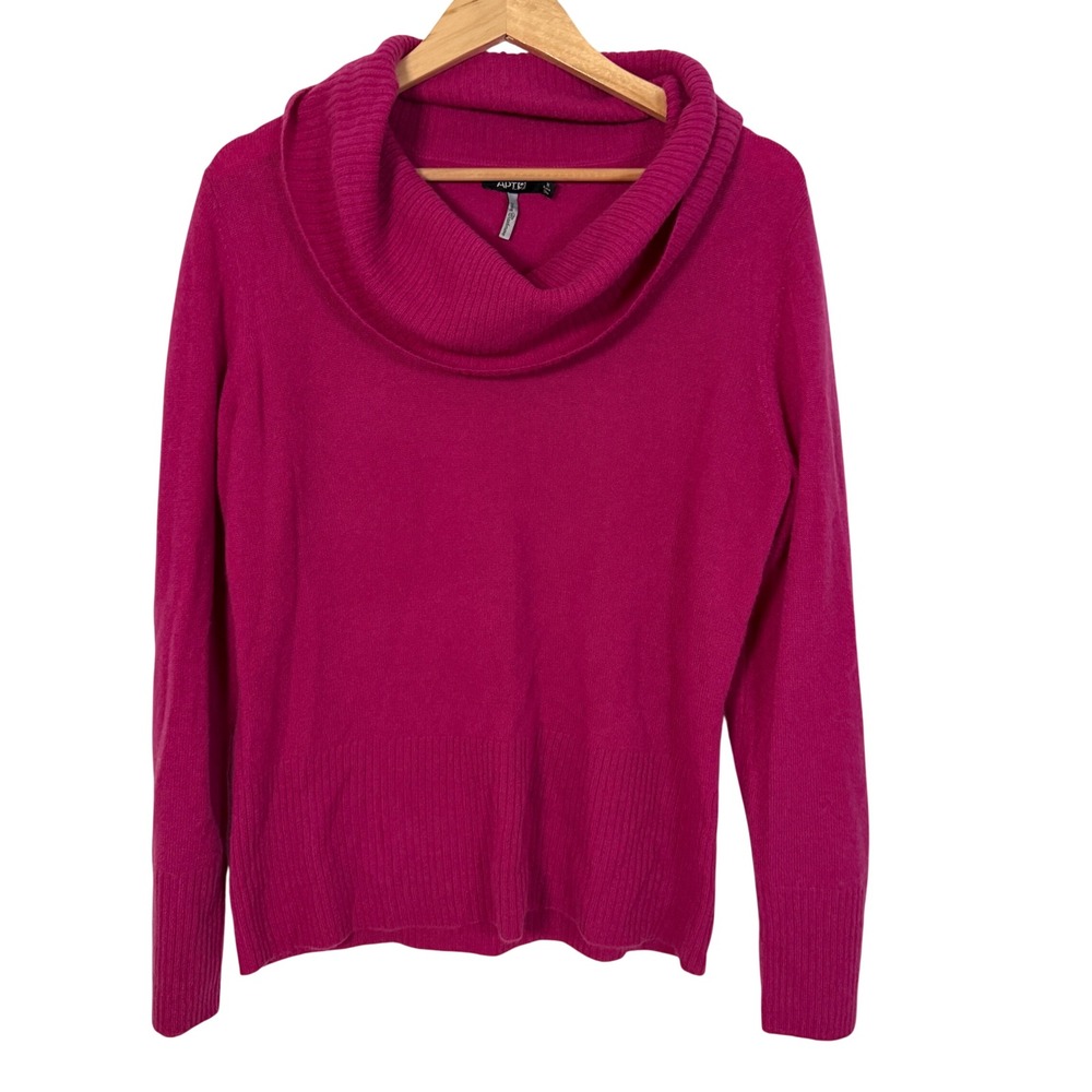 Apt. 9 Cowl Neck Sweater Womens XL Pink Excellent Pure Cashmere Long Sleeve